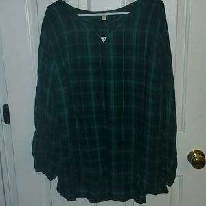 Plus Size Green and Black Top size 18/20